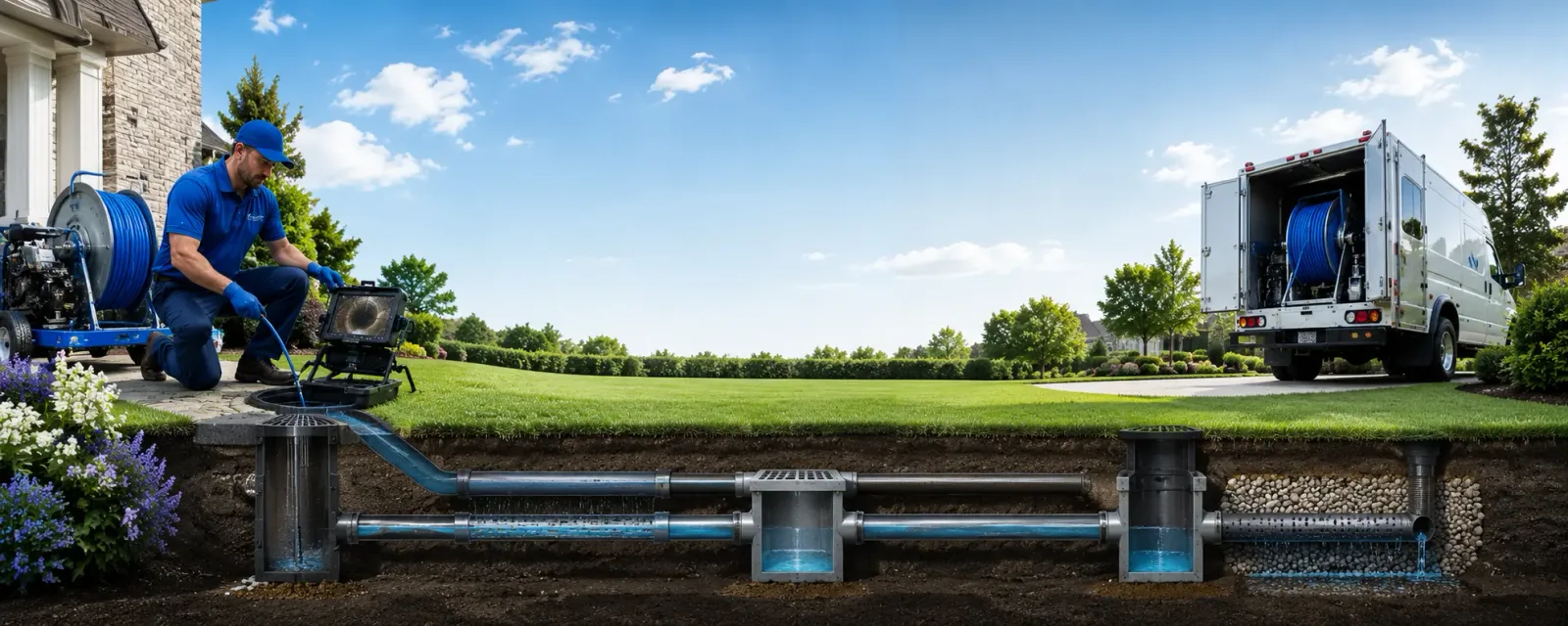 Outdoor drain cleaning information for Dolliver, IA